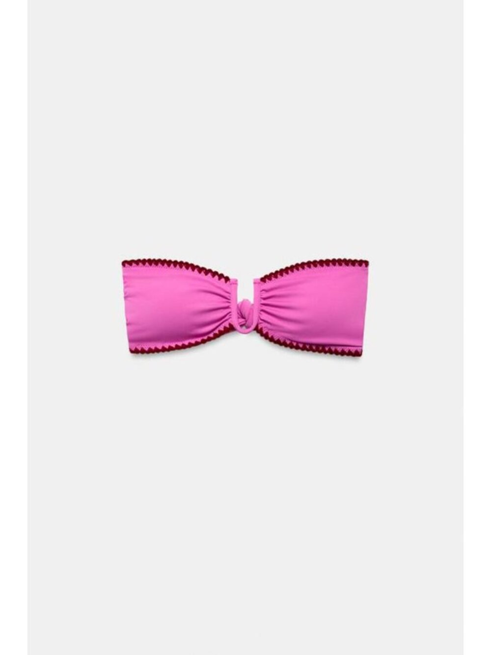 ZARA SEAMED BANDEAU BIKINI TOP